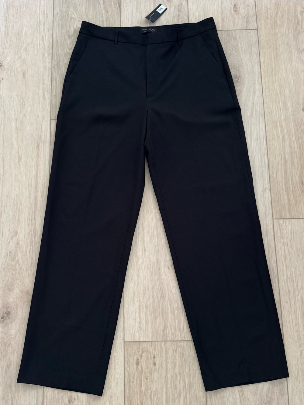 Banana Republic Sculpted stretch size 14 black womens dress pants flat front NWT